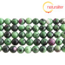 Rubín v zoisitu - korálky 8mm, návlek 39cm