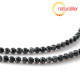 Vločkový obsidián korálky, 4 mm, šňůra 38cm