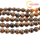 Tygří oko - korálky 8mm, návlek 37cm