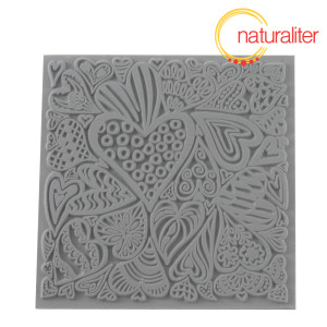 Polymerov&aacute; textura Cernit 9x9cm srdce