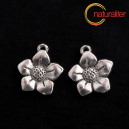 Květina - přívěsek starostříbro 17x16mm, 2 ks