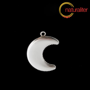 Lůžko půlměsíc 19x15mm platinová barva Lůžko půlměsíc 19x15mm platinová barva