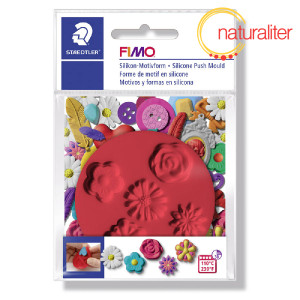 Silikonov&aacute; vytlačovac&iacute; forma FIMO - květiny