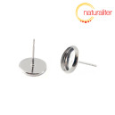 Puzeta s lůžkem 8mm platinová barva, 2ks