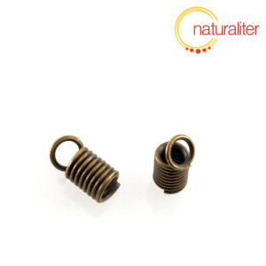 Koncovka kulat&aacute; 9x5mm, starobronz, 10ks