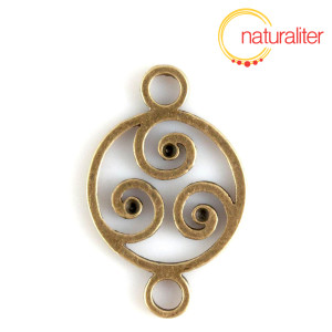 Spirály - propojovací díl, starobronz 37x23mm, 2ks Spirály - propojovací díl, starobronz 37x23mm, 2ks