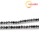 Vločkový obsidián korálky, 3 mm, šňůra 40cm