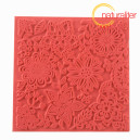 Polymerov&aacute; textura Cernit 9x9cm květiny 2
