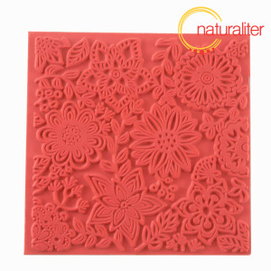 Polymerov&aacute; textura Cernit 9x9cm květiny 2