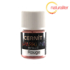 Třpytiv&yacute; pr&aacute;&scaron;ek CERNIT Sparkling Metallic červen&yacute; 3g