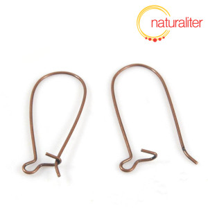 Náušnicové háčky staroměď 33x14mm, 2ks Náušnicové háčky staroměď 33x14mm, 2ks