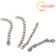 Adjustační řetízek 5cm gunmetal, 10ks
