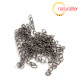Adjustační řetízek 5cm gunmetal, 10ks