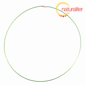 N&aacute;hrdeln&iacute;kov&aacute; obruč z lanka zelen&aacute; 46cm