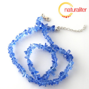 Topaz, syntetick&yacute; - zlomky, n&aacute;vlek 40cm n&aacute;hrdeln&iacute;k