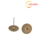 Puzeta s plo&scaron;kou 10mm starobronz, 10ks