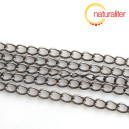 Řetízek gunmetal, očka 5.5x3.5 mm, 1m