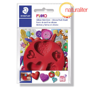Silikonov&aacute; vytlačovac&iacute; forma FIMO - srdce