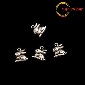 Zajíček - přívěsek starostříbro 14x13mm, 2 ks Zajíček - přívěsek starostříbro 14x13mm, 2 ks