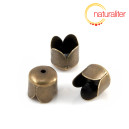 V&yacute;prodej - Kapl&iacute;k se 4 l&iacute;stky 8x8mm, starobronz, 10ks