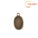 Lůžko ovál 14x10mm starobronz, 2ks