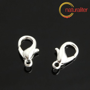 Karabinka 14x8mm stříbrná, barva, 2ks Karabinka 14x8mm stříbrná, barva, 2ks