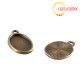 Lůžko ovál 14x10mm starobronz, 2ks