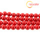 Jadeit - červený kalcit - korálky 8mm, návlek 40cm