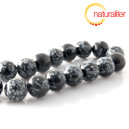 Vločkový obsidián korálky, 14 mm, šňůra 40cm