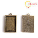 Lůžko obdélník 30x20mm starobronz